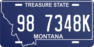 MT license plate 987348K