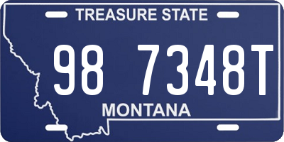 MT license plate 987348T