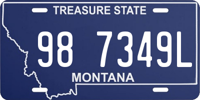 MT license plate 987349L