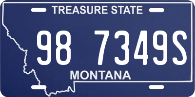 MT license plate 987349S