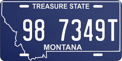 MT license plate 987349T