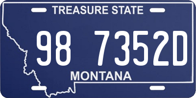 MT license plate 987352D