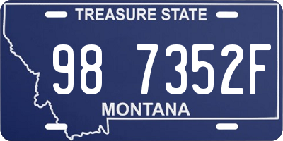 MT license plate 987352F