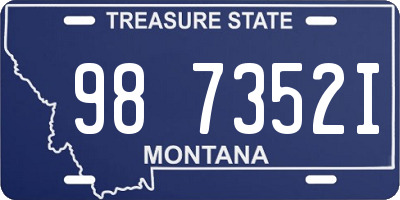 MT license plate 987352I