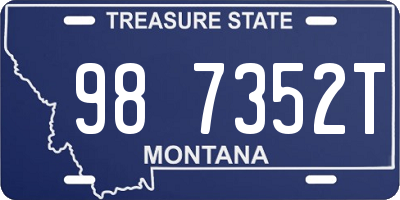 MT license plate 987352T