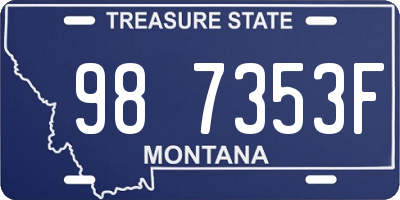 MT license plate 987353F