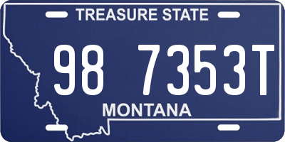 MT license plate 987353T