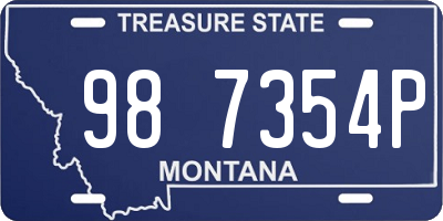 MT license plate 987354P