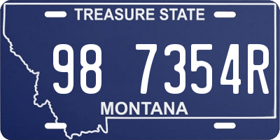 MT license plate 987354R