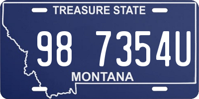MT license plate 987354U