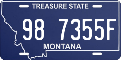 MT license plate 987355F