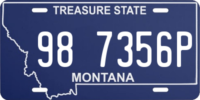 MT license plate 987356P