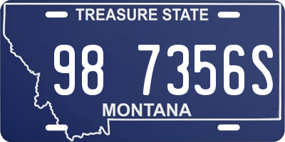 MT license plate 987356S