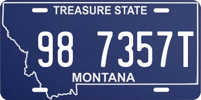 MT license plate 987357T