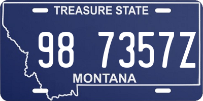 MT license plate 987357Z