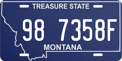 MT license plate 987358F