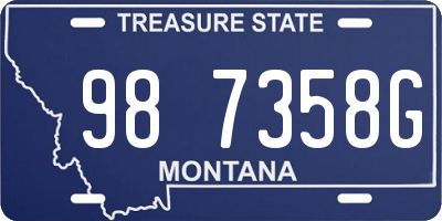 MT license plate 987358G