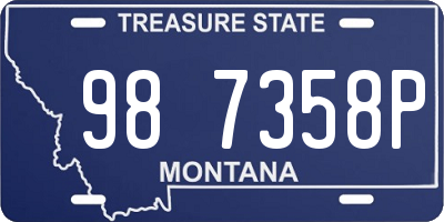 MT license plate 987358P