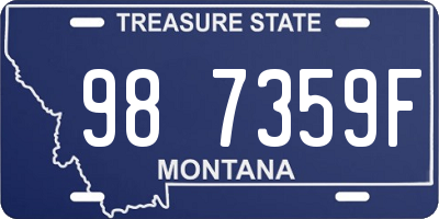 MT license plate 987359F