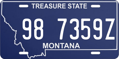 MT license plate 987359Z
