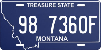 MT license plate 987360F