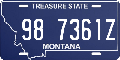 MT license plate 987361Z