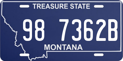 MT license plate 987362B