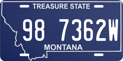 MT license plate 987362W