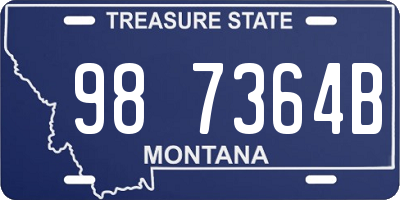 MT license plate 987364B
