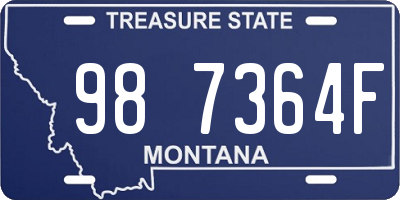 MT license plate 987364F