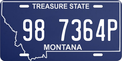 MT license plate 987364P