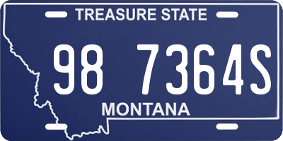 MT license plate 987364S