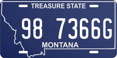 MT license plate 987366G