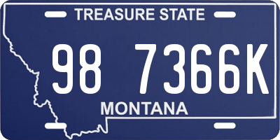 MT license plate 987366K