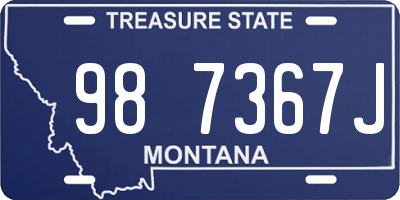 MT license plate 987367J