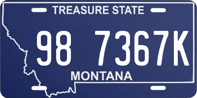 MT license plate 987367K