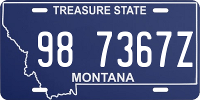 MT license plate 987367Z