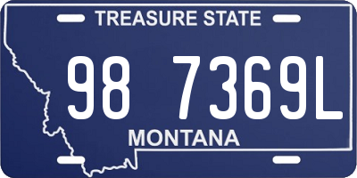 MT license plate 987369L