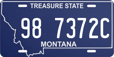 MT license plate 987372C