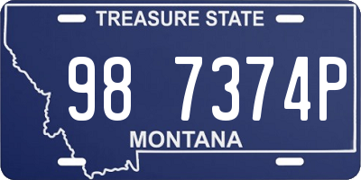 MT license plate 987374P