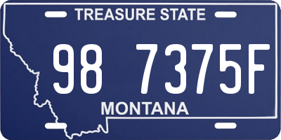 MT license plate 987375F