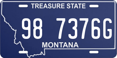MT license plate 987376G