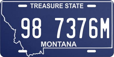 MT license plate 987376M