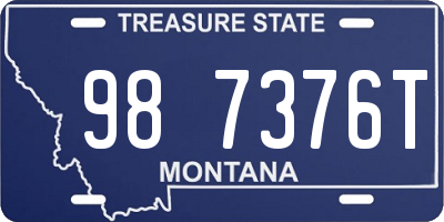 MT license plate 987376T