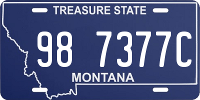 MT license plate 987377C