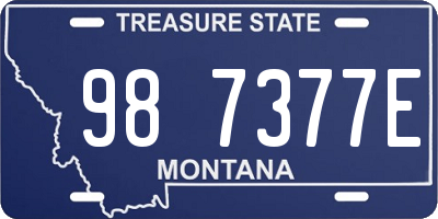 MT license plate 987377E