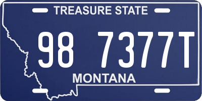 MT license plate 987377T