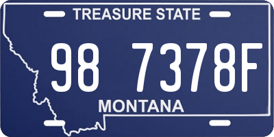 MT license plate 987378F