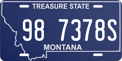 MT license plate 987378S