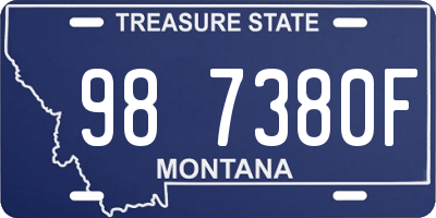 MT license plate 987380F
